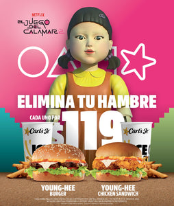 ¡Elimina tu hambre con Carl’s Jr. y la segunda temporada de El Juego del Calamar!