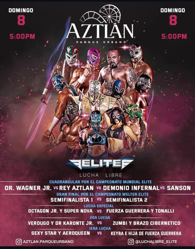 Aztlán Parque Urbano y Lucha Libre Elite con un lleno total para la Gran Pelea de Gladiadores