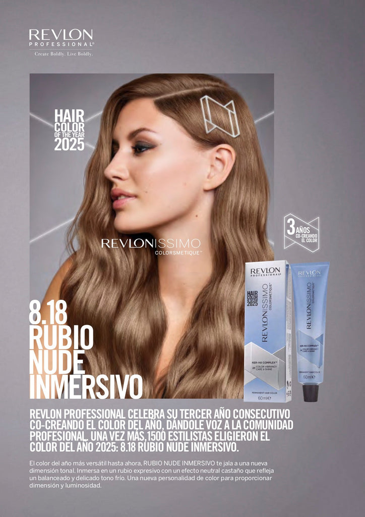 Revlon Professional® Anuncia el Color del Año 2025: 8.18 Rubio Nude Inmersivo&nbsp;