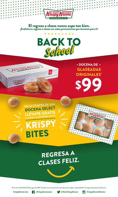 Krispy Kreme endulza el regreso a clases