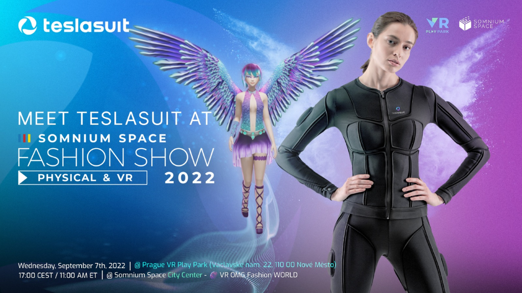 TESLASUIT & Somnium Space collaborate on world's first Fashion Show in Mixed Reality on 7th Sept'22