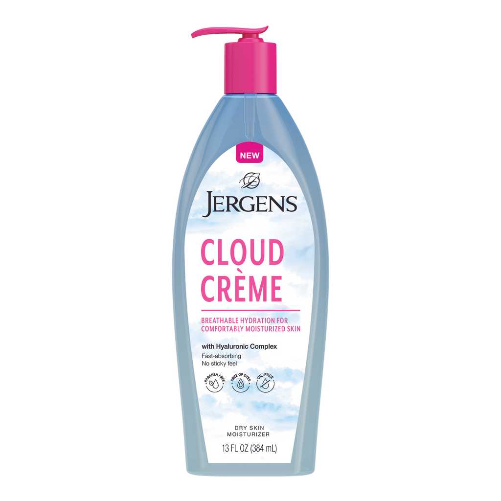 ¡COMO ESTAR EN LAS NUBES CON LOS NUEVOS PRODUCTOS JERGENS® CLOUD CRÈME PARA MANOS Y CUERPO!